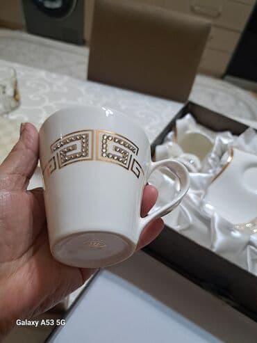 Mətbəx aksesuarları: Çay dəsti, rəng - Ağ — 3