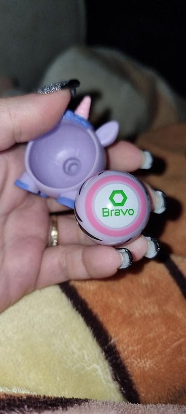 barbi şəkilləri: Oyuncaq kapsul BRAVO məhsul – bənövşəyi vahidbuynuz (unicorn) fiquru — 2