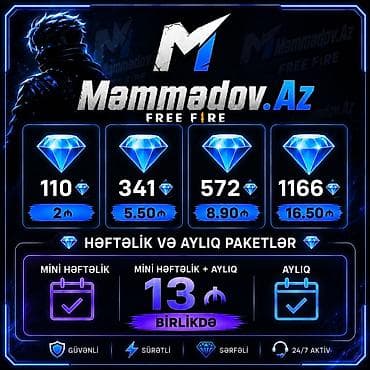iran peclərinin təmiri: Mammadov.Az – Free Fire almazları və abunə paketləri Təklif olunan — 1