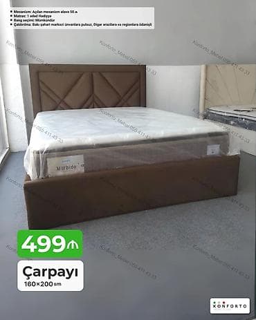 intex matras: Məhsul: Çarpayı Ölçü: 160×200 sm Qiymət: 499 ₼ Təsvir: - Yumşaq — 1