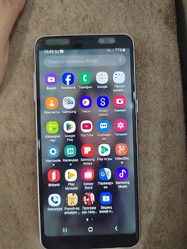 j6 2018: Samsung Galaxy A8 2018, rəng - Mavi, Barmaq izi — 2