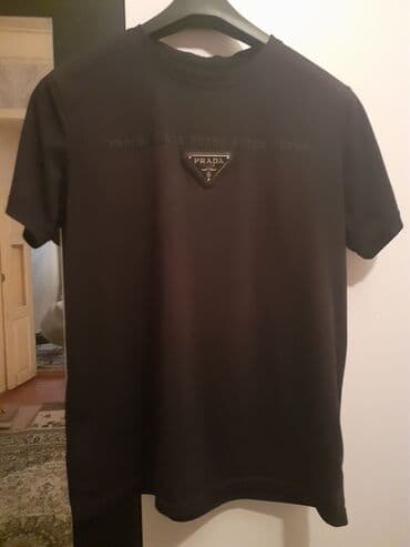 Baş geyimləri: Futbolka, Prada, L, rəng - Qara — 2