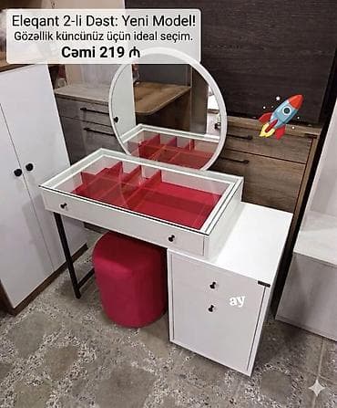 Elegant 2-li Dəst – Yeni model - Gözəllik küncü üçün ideal seçim - Ağ