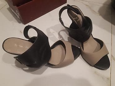 dəri kişi səndəlləri: Ölçü: 40, rəng - Qara, İşlənmiş — 1