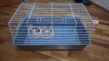 Gəmiricilər üçün qəfəs dəsti - Material: möhkəm metal barmaqlıq və