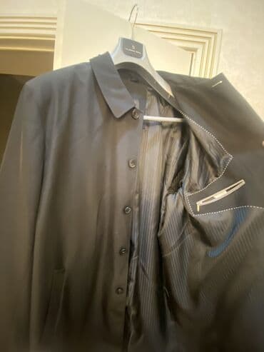 дождевик купить в баку: Мужской плащ, цвет - Черный — 2