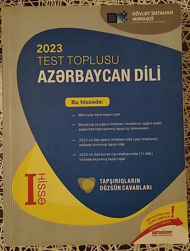 Azərbaycan dili Testlər 11-ci sinif, DİM, 1-ci hissə, 2023 il
