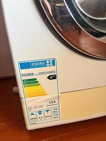 etiket printer: Hauser HWM70-6006WC ön yükləməli paltaryuyan maşın - Yükhəcm: 6 kq - — 3