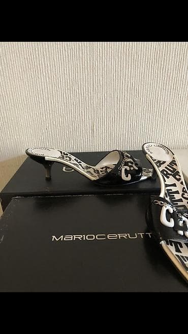 Tərliklər: Mario Cerutti qadın ayaqqabısı – açıq burunlu mules - Model: kəskin — 3