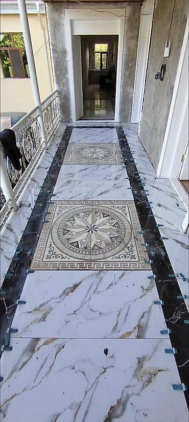 ag qapi: Mərmər və qranitlə pilləkən, döşəmə və divar üzləmə xidməti - — 7