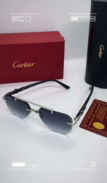 ocki: Cartier gün eynəyi - Rimless (çərçivəsiz) dizayn, metal üst körpü və — 2