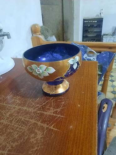 Ev və bağ: Bədii dekorativ şirniyyat/qab-bowl - Material: şüşə - Rəng: dərin — 1