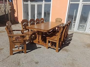 Dördbucaq masa, Açılmayan, Stullar ilə, Taxta lalafo.az -da Dördbucaq masa, Açılmayan, Stullar ilə, Taxta