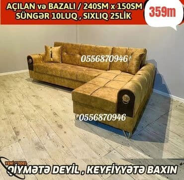 mətbəx ucun divan: Künc divan, Yeni, Açılan, Bazalı, Parça, Pulsuz çatdırılma — 24