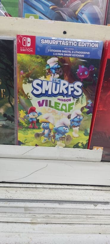 poye sviç: Nintendo switch üçün the smurfs mission vileaf oyun diski. Tam — 1
