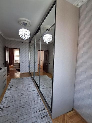 aluminium profil: 3 qapılı, Güzgülü, Bej, Kupe, Düz dolab — 1