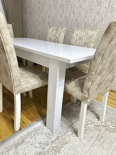 8 neferlik stol stul desti: Super teklif.! MADEYRA✅ - 6 stul 1 stol. Yeniden secilmir super — 3