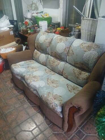 stul satilir: Divan, Açılan, Bazalı, Vеlur parça, Çatdırılma yoxdur — 3