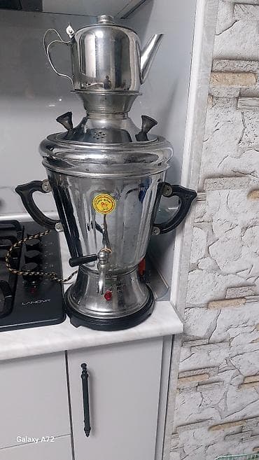 1:1 iphone: Elektrik samovar-çaydan dəsti - Material: paslanmayan polad korpus və — 2