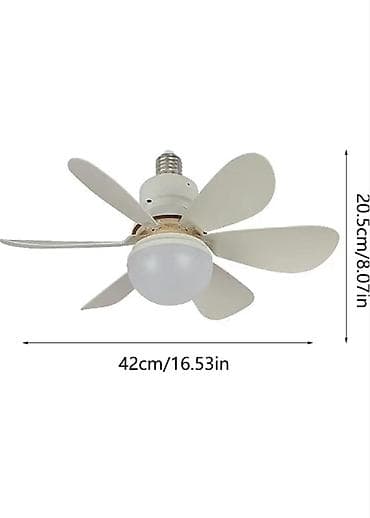 ventil: Patrona bağlanan Pultlu Tavan sərinkeşi + LED Lampa (40W) 52sm . ❄️ — 9