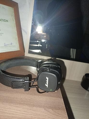 İşlənmiş Simsiz (Bluetooth) Qulaqcıqlar, Marshall, rəng - Qara