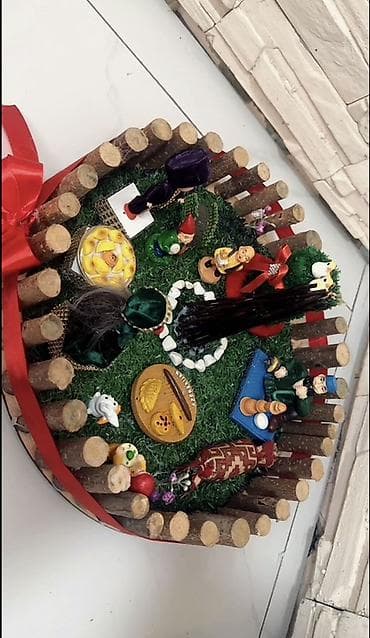 kənd məhsulları: Məhsul: Novruz temalı dekorativ kompozisiya (əl işi maket) Təsvir: - — 1