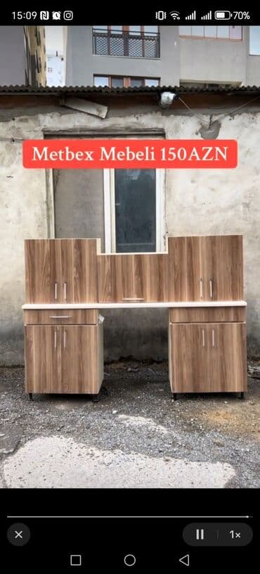 hazir metbex mebelleri: Sifarişlə hazırlanmış müxtəlif ölçülü mətbəx mebelləri. Rəng və dizayn — 1