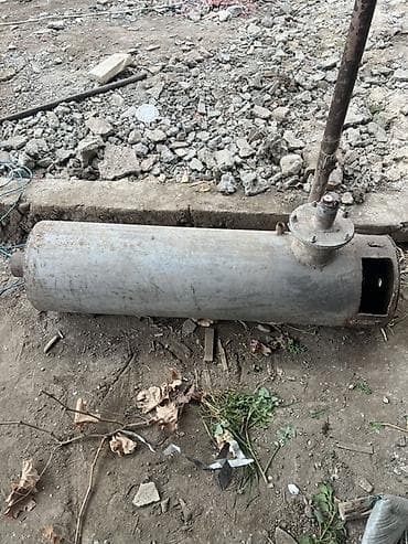 Sənaye tipli qaz balonu (şaquli flanşlı) - Material: qalın divarlı