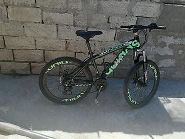 mini velosiped: Dağ velosipedi – 24" - Gödəkçə: alüminium tipli çərçivə, qara-yaşıl — 2