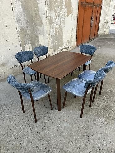 kicik masa: Yeni, Dördbucaq masa, 6 stul — 1