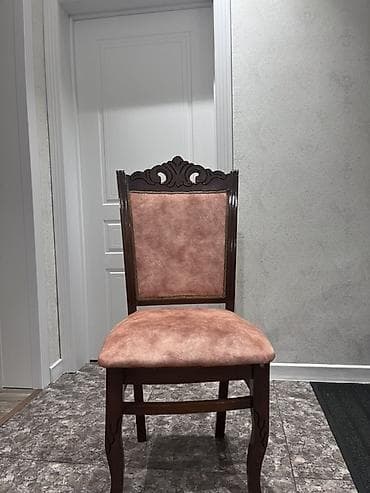 Qonaq otağı üçün, İşlənmiş, Qatlanmayan, rəng - Çəhrayı Stul — 1