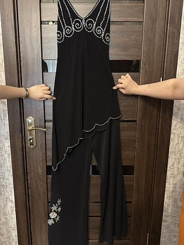 desd paltarlar: Qadın rəqs/gecə geyimi dəsti - 42/44 razmer - Rəng: qara - Dəst: 2 — 5