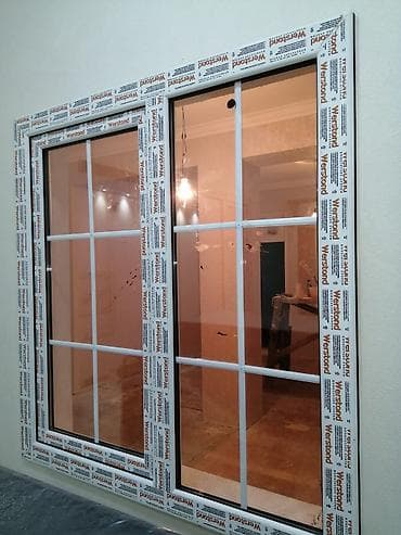 Şəbəkəli Plastik Pəncərə və qapılar. Plastik aluminium qapı pəncərə