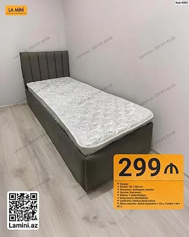 Çarpayı – La Mini (Kod: 4302) - Ölçü: 90 × 200 sm - Mexanizm at lalafo.az Çarpayı – La Mini (Kod: 4302) - Ölçü: 90 × 200 sm - Mexanizm