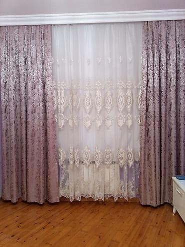 sintepon material: İşlənmiş, Pərdə, rəng - Çəhrayı, Ünvandan götürmə — 1