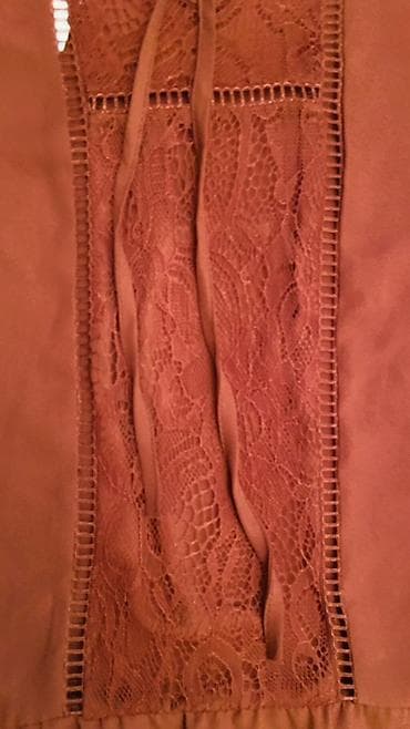 Личные вещи: ONLY qadın bluzası - Rəng: isti tünd qəhvəyi/terrakota - Model — 3