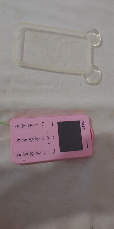 mini android telefonlar: Uşaq üçün mini mobil telefon - Rəng: çəhrayı - Ön paneldə “BABY” — 1