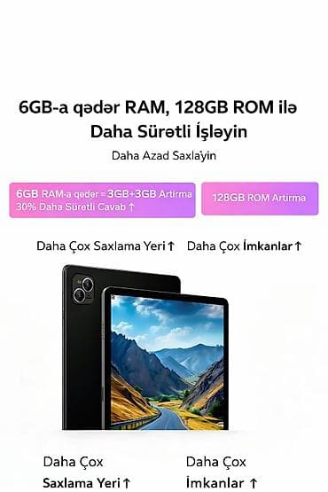 planşet tablet: CRELANDER planşet dəsti Əsas xüsusiyyətlər: - Android 13 əməliyyat — 3