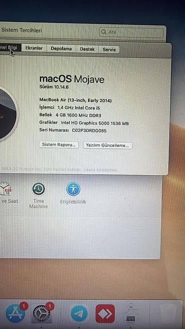 predator notebook: Apple MacBook Air 13" (Early 2014) - Ekran: 13.3" - Prosessor: 1.4 — 3