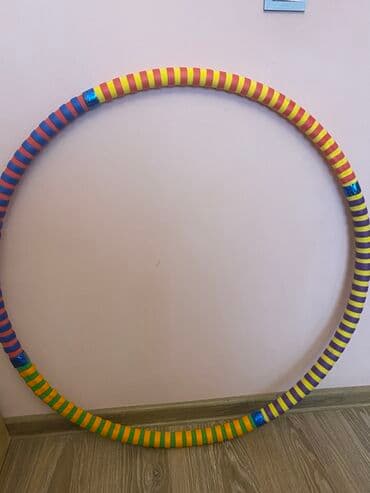 детские самокаты с родительской ручкой: Rəngarəng, zolaqlı dizaynlı hula hupu. Hula hupu idman və ya əyləncə — 1