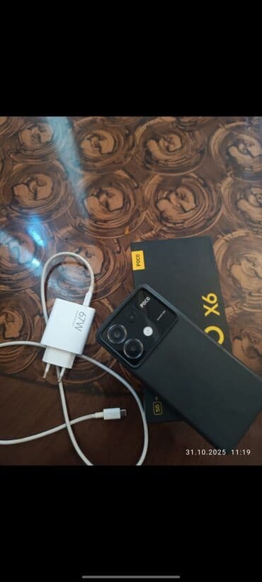 поко: Poco X6, 256 ГБ, цвет - Черный, Отпечаток пальца, Face ID — 3