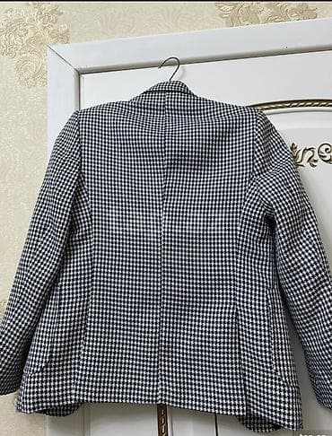 qara jaket: Məhsul: Qara-ağ “houndstooth” naxışlı pencək - Stil: Klassik — 1