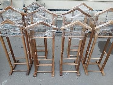 kombi 32: Taxta geyim dayaqları – kişi paltarı üçün “valet” tipli asqılar - — 4