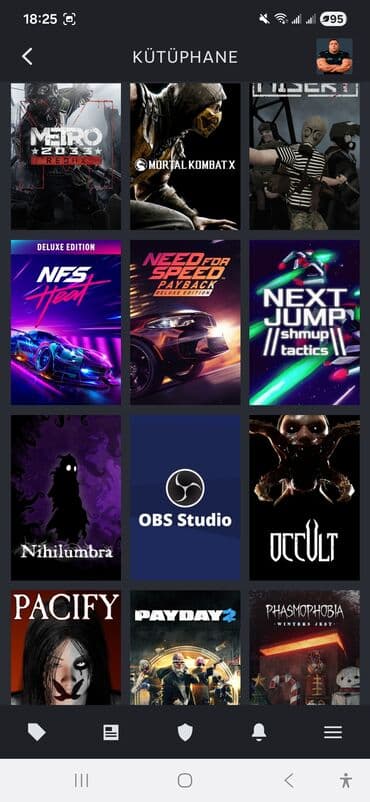 oyun notbukları: Steam hesab — 1