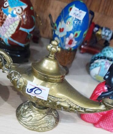 бронзовые подсвечники антиквариат: Burunc yag cirag qab — 1