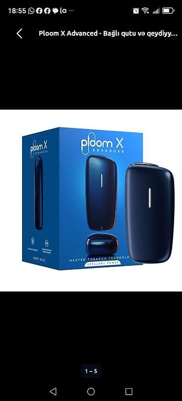 Ploom X Advanced – Heated Tobacco Device - Rəng: Navy Blue -