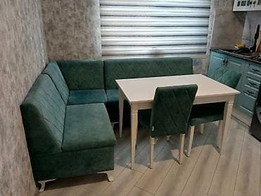 metbex mebelı: Mətbəx üçün, Açılmayan, Dördbucaq masa, 2 stul — 7