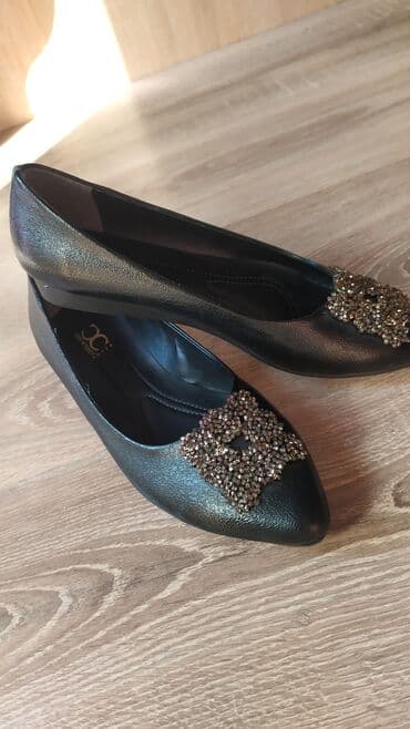 домашние женские тапочки балетки: Балетки, Размер: 39, цвет - Черный, Новый — 1