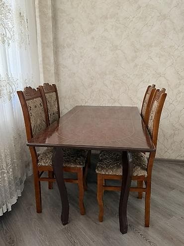 раскладной стул: Yemək otağı üçün klassik masa və 6ədəd stul dəsti — 1