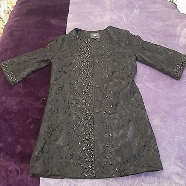 hərbi geyimlər: Qadın krujeva üst geyimi/kardiqan - Rəng: qara - Material: krujeva — 3